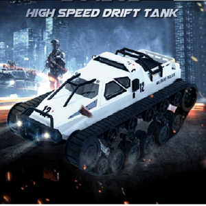  ماشین کنترلی شارژی تانک پلیس آفرود سفید آب و خاک Remote Control Off-Road Police Tank 1:12 -اسباب بازی
